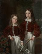 unknow artist Portrait of Two Children, Probably the Sons of M. Almeric Berthier, comte de LaSalle china oil painting artist